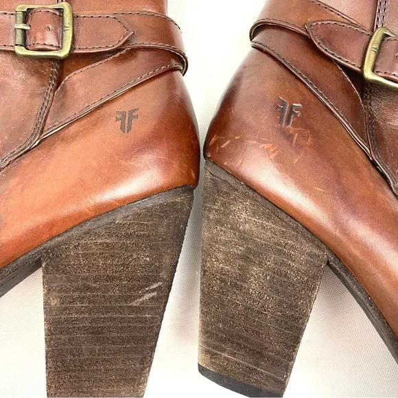 Brown Leather Ankle Boots - Picture 4 of 8